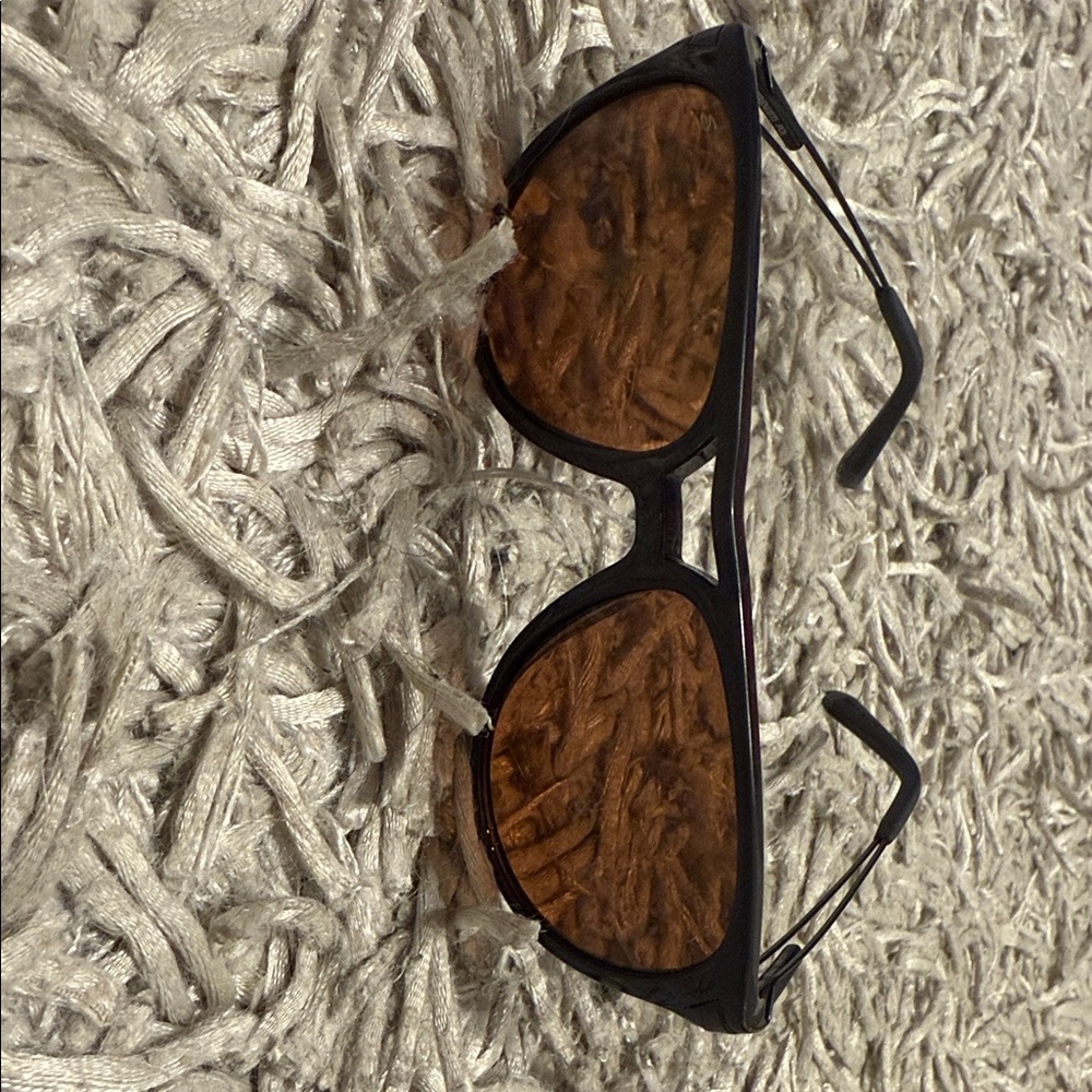 Serengetti Black Sunglasses with Brown Lenses Made in Italy - Picture 4 of 10